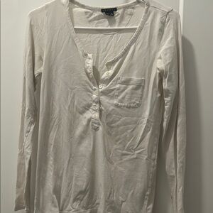 Theory long sleeve cotton top